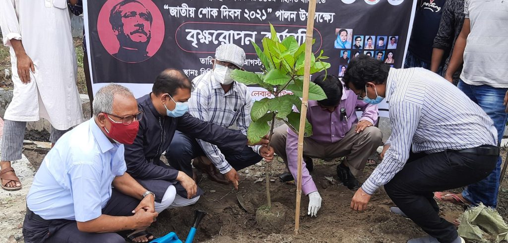 On the occasion of 15th August-National Mourning Day-2021, a joint venture of BSCIC TIE and BLF organized a tree plantation program